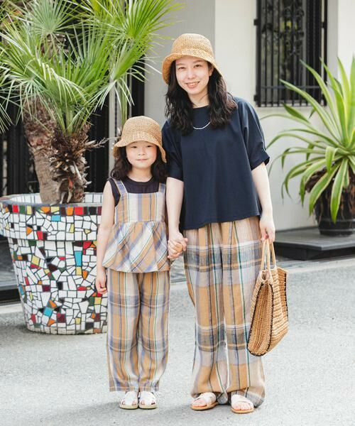 URBAN RESEARCH DOORS / アーバンリサーチ ドアーズ パンツ | 『セットアップ対応/親子リンク』レーヨンリネンイージーパンツ(KIDS) | 詳細1