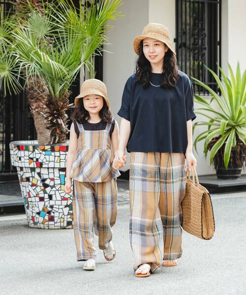 URBAN RESEARCH DOORS / アーバンリサーチ ドアーズ パンツ | 『セットアップ対応/親子リンク』レーヨンリネンイージーパンツ(KIDS) | 詳細2