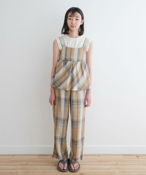 URBAN RESEARCH DOORS / アーバンリサーチ ドアーズ パンツ | 『セットアップ対応/親子リンク』『WEB/一部店舗限定』レーヨンリネンイージーパンツ(KIDS) | 詳細3