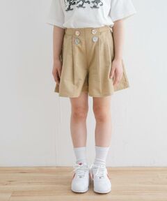 URBAN RESEARCH DOORS / アーバンリサーチ ドアーズ パンツ | 『WEB/一部店舗限定サイズ』フロントボタンキュロットパンツ(KIDS)