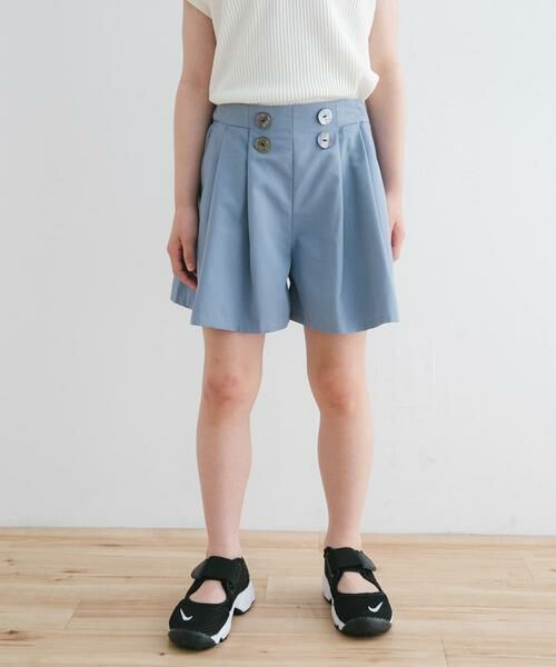 URBAN RESEARCH DOORS / アーバンリサーチ ドアーズ パンツ | 『WEB/一部店舗限定サイズ』フロントボタンキュロットパンツ(KIDS) | 詳細1