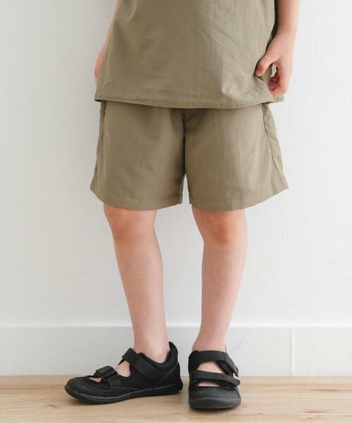 URBAN RESEARCH DOORS / アーバンリサーチ ドアーズ パンツ | 『セットアップ対応』 撥水ショーツ(KIDS)（カーキ）