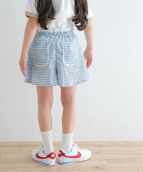 URBAN RESEARCH DOORS/アーバンリサーチ ドアーズ チェックフレアキュロット(KIDS) ブルー 120 URBAN RESEARCH DOORS/アーバンリサーチ ドアーズ チェックフレアキュロット(KIDS) ブルー 120