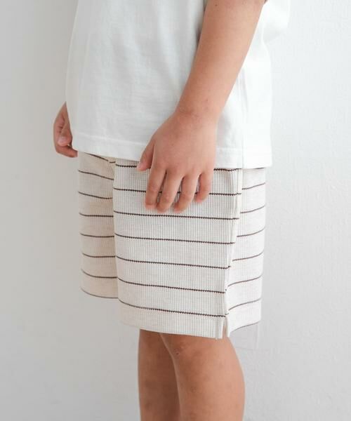 URBAN RESEARCH DOORS / アーバンリサーチ ドアーズ パンツ | 『WEB/一部店舗限定サイズ』ボーダーワッフルショーツ(KIDS) | 詳細10