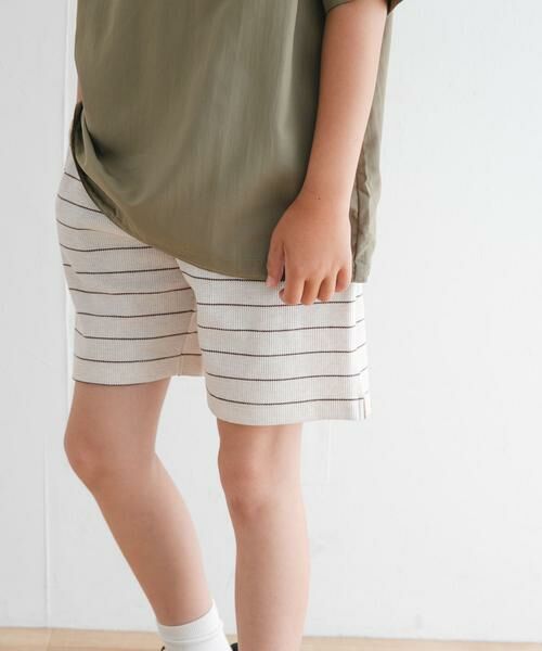 URBAN RESEARCH DOORS / アーバンリサーチ ドアーズ パンツ | 『WEB/一部店舗限定サイズ』ボーダーワッフルショーツ(KIDS) | 詳細14