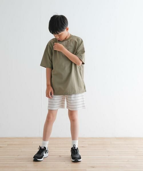 URBAN RESEARCH DOORS / アーバンリサーチ ドアーズ パンツ | 『WEB/一部店舗限定サイズ』ボーダーワッフルショーツ(KIDS) | 詳細17