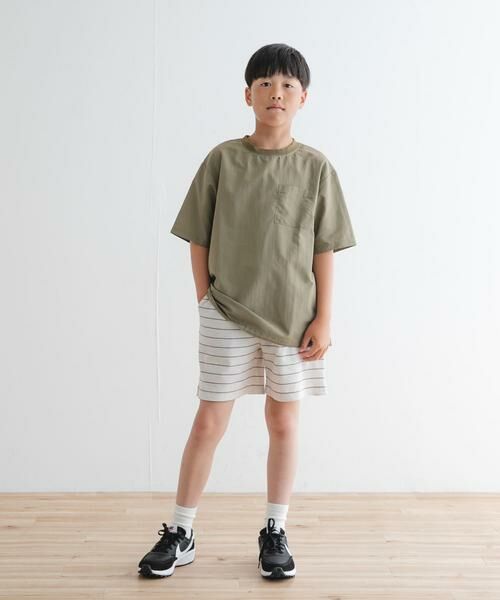 URBAN RESEARCH DOORS / アーバンリサーチ ドアーズ パンツ | 『WEB/一部店舗限定サイズ』ボーダーワッフルショーツ(KIDS) | 詳細18