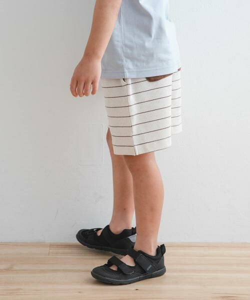 URBAN RESEARCH DOORS / アーバンリサーチ ドアーズ パンツ | 『WEB/一部店舗限定サイズ』ボーダーワッフルショーツ(KIDS) | 詳細2