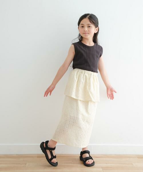 URBAN RESEARCH DOORS / アーバンリサーチ ドアーズ パンツ | コットンレースティアードスカート(KIDS) | 詳細30