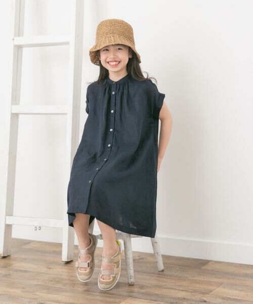 URBAN RESEARCH DOORS / アーバンリサーチ ドアーズ ワンピース | 『親子リンク』リネンギャザーワンピース(KIDS) | 詳細1