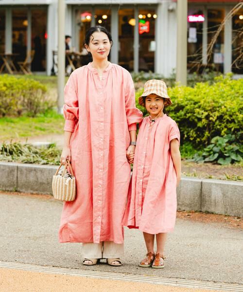 URBAN RESEARCH DOORS / アーバンリサーチ ドアーズ ワンピース | 『親子リンク』リネンギャザーワンピース(KIDS) | 詳細10