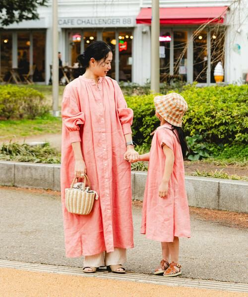 URBAN RESEARCH DOORS / アーバンリサーチ ドアーズ ワンピース | 『親子リンク』リネンギャザーワンピース(KIDS) | 詳細11