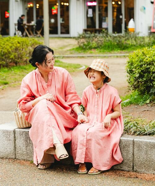 URBAN RESEARCH DOORS / アーバンリサーチ ドアーズ ワンピース | 『親子リンク』リネンギャザーワンピース(KIDS) | 詳細12