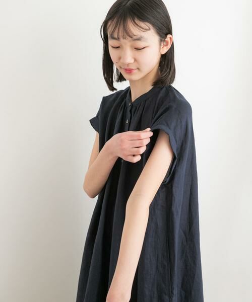URBAN RESEARCH DOORS / アーバンリサーチ ドアーズ ワンピース | 『WEB/一部店舗限定』『親子リンク』リネンギャザーワンピース(KIDS) | 詳細1