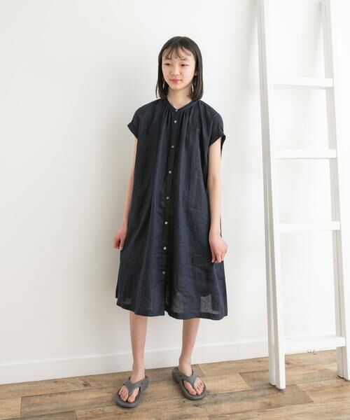 URBAN RESEARCH DOORS / アーバンリサーチ ドアーズ ワンピース | 『WEB/一部店舗限定』『親子リンク』リネンギャザーワンピース(KIDS) | 詳細4