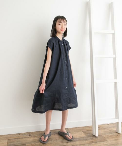 URBAN RESEARCH DOORS / アーバンリサーチ ドアーズ ワンピース | 『WEB/一部店舗限定』『親子リンク』リネンギャザーワンピース(KIDS) | 詳細5