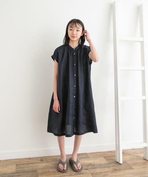 URBAN RESEARCH DOORS / アーバンリサーチ ドアーズ ワンピース | 『WEB/一部店舗限定』『親子リンク』リネンギャザーワンピース(KIDS) | 詳細6