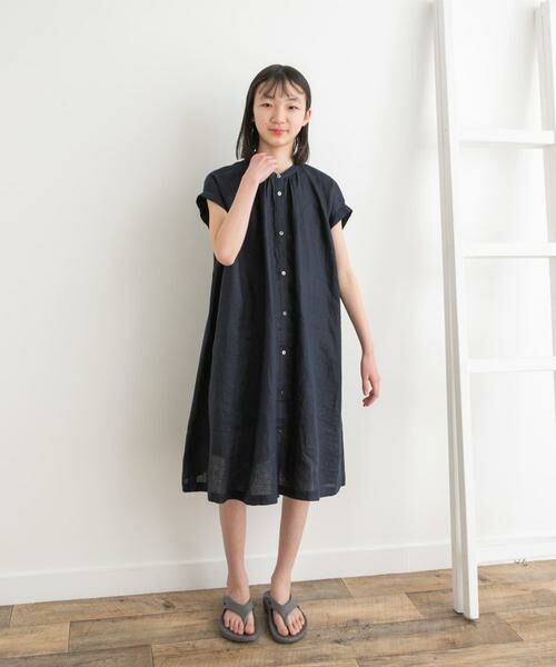 URBAN RESEARCH DOORS / アーバンリサーチ ドアーズ ワンピース | 『WEB/一部店舗限定』『親子リンク』リネンギャザーワンピース(KIDS) | 詳細8