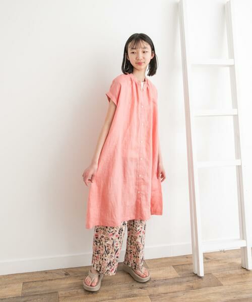 URBAN RESEARCH DOORS / アーバンリサーチ ドアーズ ワンピース | 『WEB/一部店舗限定』『親子リンク』リネンギャザーワンピース(KIDS) | 詳細14