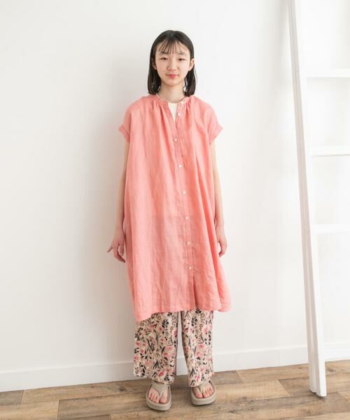 URBAN RESEARCH DOORS / アーバンリサーチ ドアーズ ワンピース | 『WEB/一部店舗限定』『親子リンク』リネンギャザーワンピース(KIDS) | 詳細15