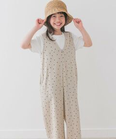 URBAN RESEARCH DOORS / アーバンリサーチ ドアーズ ワンピース | 『親子リンク』リネンレーヨンドットオールインワン(KIDS)
