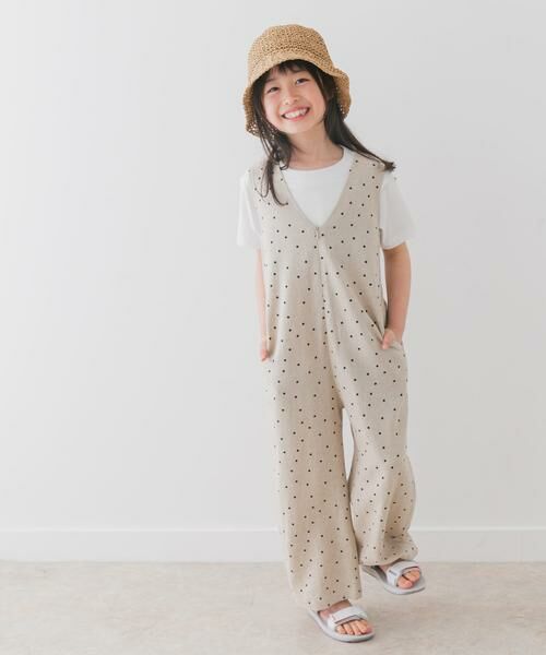 URBAN RESEARCH DOORS / アーバンリサーチ ドアーズ ワンピース | 『親子リンク』リネンレーヨンドットオールインワン(KIDS) | 詳細18