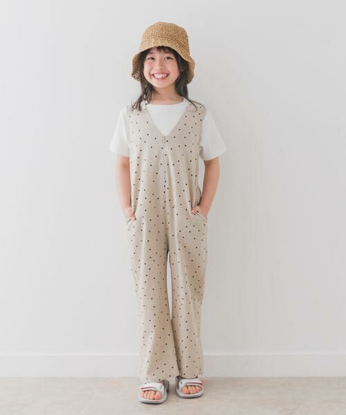 URBAN RESEARCH DOORS / アーバンリサーチ ドアーズ ワンピース | 『親子リンク』リネンレーヨンドットオールインワン(KIDS) | 詳細19