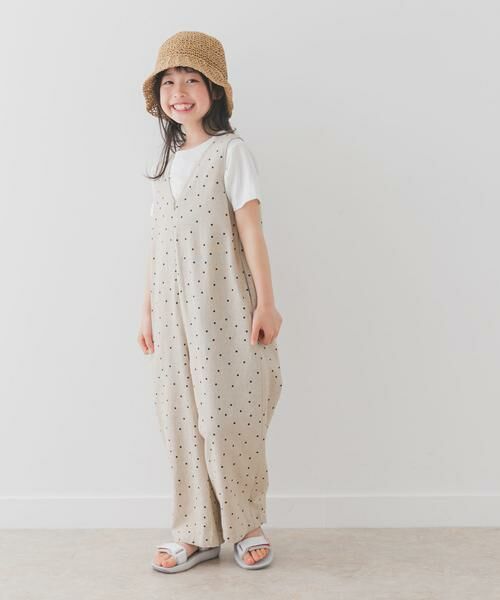 URBAN RESEARCH DOORS / アーバンリサーチ ドアーズ ワンピース | 『親子リンク』リネンレーヨンドットオールインワン(KIDS) | 詳細21