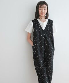 URBAN RESEARCH DOORS / アーバンリサーチ ドアーズ ワンピース | 『親子リンク』『WEB/一部店舗限定』リネンレーヨンドットオールインワン(KIDS)