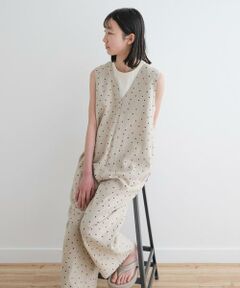 URBAN RESEARCH DOORS / アーバンリサーチ ドアーズ ワンピース | 『親子リンク』『WEB/一部店舗限定』リネンレーヨンドットオールインワン(KIDS)