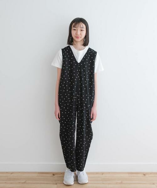 URBAN RESEARCH DOORS / アーバンリサーチ ドアーズ ワンピース | 『親子リンク』『WEB/一部店舗限定』リネンレーヨンドットオールインワン(KIDS) | 詳細1