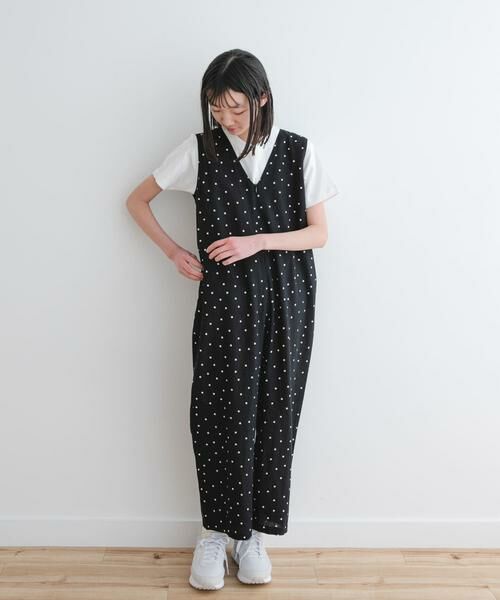 URBAN RESEARCH DOORS / アーバンリサーチ ドアーズ ワンピース | 『親子リンク』『WEB/一部店舗限定』リネンレーヨンドットオールインワン(KIDS) | 詳細2