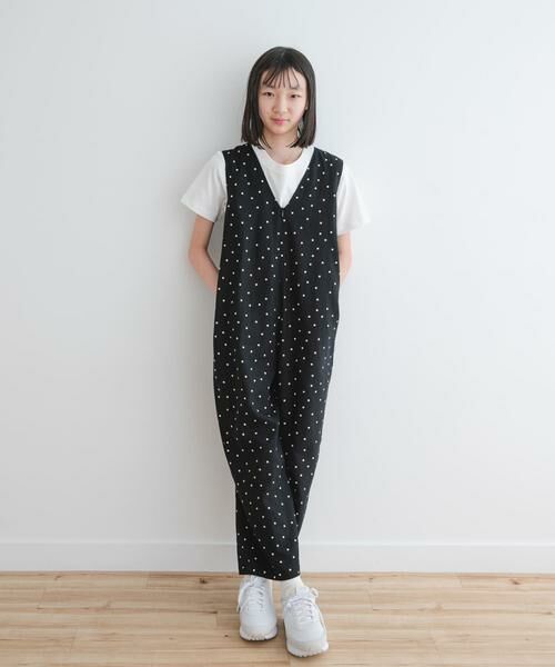 URBAN RESEARCH DOORS / アーバンリサーチ ドアーズ ワンピース | 『親子リンク』『WEB/一部店舗限定』リネンレーヨンドットオールインワン(KIDS) | 詳細6