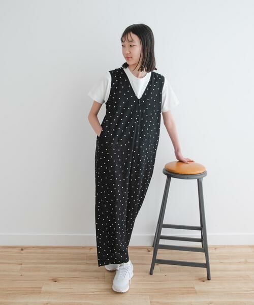URBAN RESEARCH DOORS / アーバンリサーチ ドアーズ ワンピース | 『親子リンク』『WEB/一部店舗限定』リネンレーヨンドットオールインワン(KIDS) | 詳細8