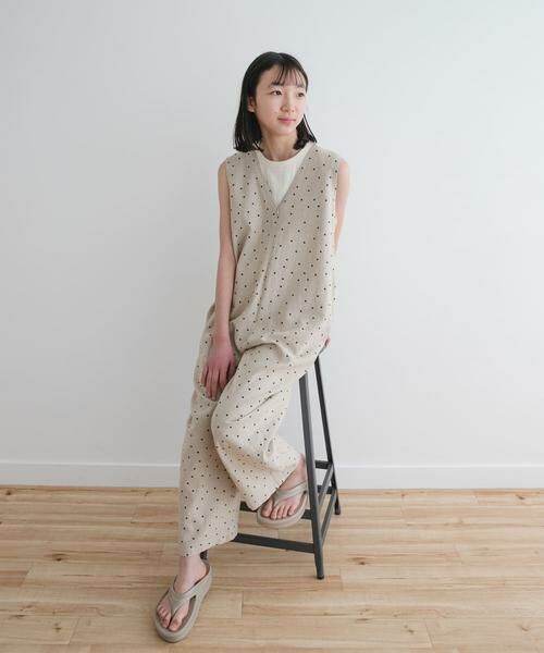URBAN RESEARCH DOORS / アーバンリサーチ ドアーズ ワンピース | 『親子リンク』『WEB/一部店舗限定』リネンレーヨンドットオールインワン(KIDS) | 詳細12