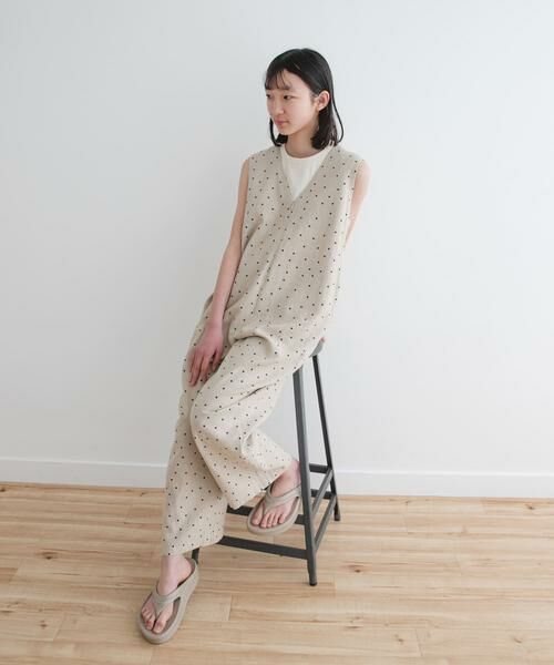 URBAN RESEARCH DOORS / アーバンリサーチ ドアーズ ワンピース | 『親子リンク』『WEB/一部店舗限定』リネンレーヨンドットオールインワン(KIDS) | 詳細13