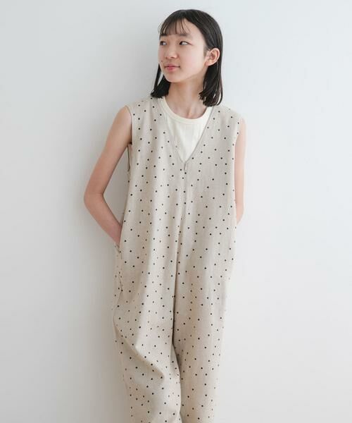 URBAN RESEARCH DOORS / アーバンリサーチ ドアーズ ワンピース | 『親子リンク』『WEB/一部店舗限定』リネンレーヨンドットオールインワン(KIDS) | 詳細14