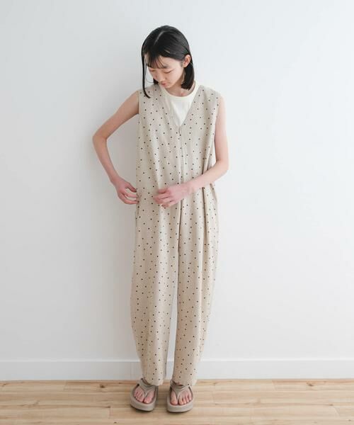 URBAN RESEARCH DOORS / アーバンリサーチ ドアーズ ワンピース | 『親子リンク』『WEB/一部店舗限定』リネンレーヨンドットオールインワン(KIDS) | 詳細15