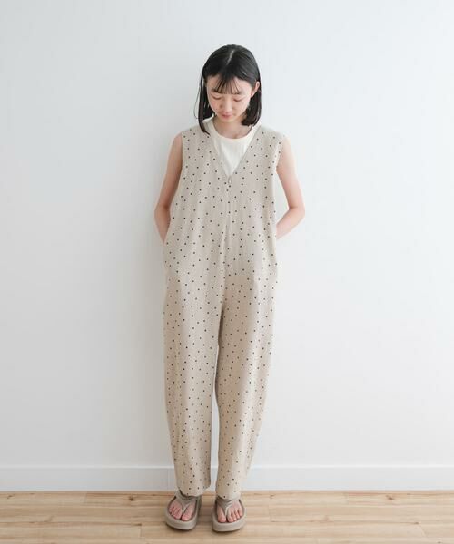 URBAN RESEARCH DOORS / アーバンリサーチ ドアーズ ワンピース | 『親子リンク』『WEB/一部店舗限定』リネンレーヨンドットオールインワン(KIDS) | 詳細16