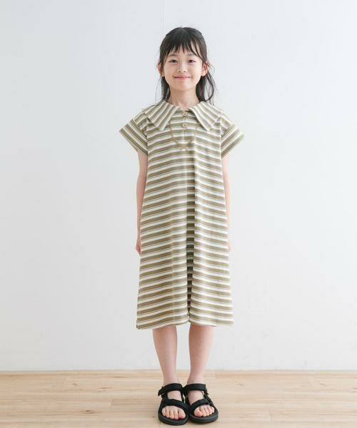 URBAN RESEARCH DOORS / アーバンリサーチ ドアーズ ワンピース | 『WEB/一部店舗限定サイズ』セーラーカラーカットワンピース(KIDS) | 詳細24