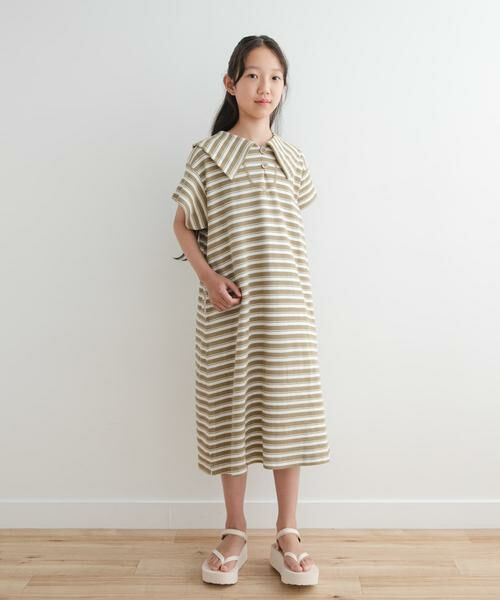 URBAN RESEARCH DOORS / アーバンリサーチ ドアーズ ワンピース | 『WEB/一部店舗限定サイズ』セーラーカラーカットワンピース(KIDS) | 詳細17