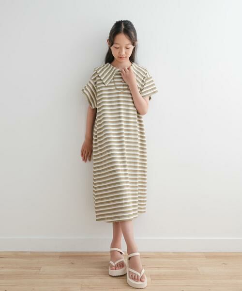 URBAN RESEARCH DOORS / アーバンリサーチ ドアーズ ワンピース | 『WEB/一部店舗限定サイズ』セーラーカラーカットワンピース(KIDS) | 詳細18