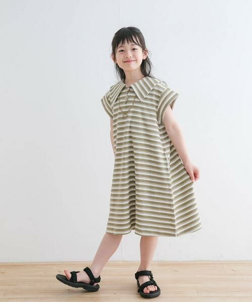 URBAN RESEARCH DOORS / アーバンリサーチ ドアーズ ワンピース | 『WEB/一部店舗限定サイズ』セーラーカラーカットワンピース(KIDS) | 詳細23