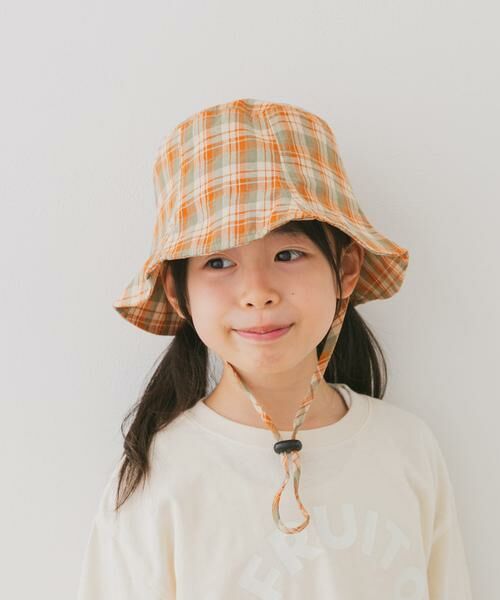 URBAN RESEARCH DOORS/アーバンリサーチ ドアーズ 『親子リンク』コットンツイルパネルハット(KIDS) オレンジ one URBAN RESEARCH DOORS/アーバンリサーチ ドアーズ 『親子リンク』コットンツイルパネルハット(KIDS) オレンジ one