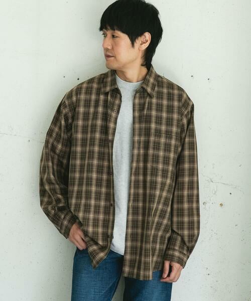 URBAN RESEARCH DOORS / アーバンリサーチ ドアーズ シャツ・ブラウス | オンブレチェックレギュラーカラーシャツ | 詳細10