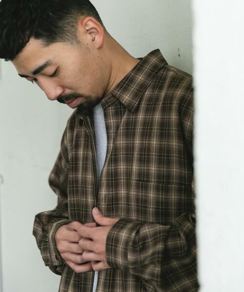 URBAN RESEARCH DOORS / アーバンリサーチ ドアーズ シャツ・ブラウス | オンブレチェックレギュラーカラーシャツ | 詳細4