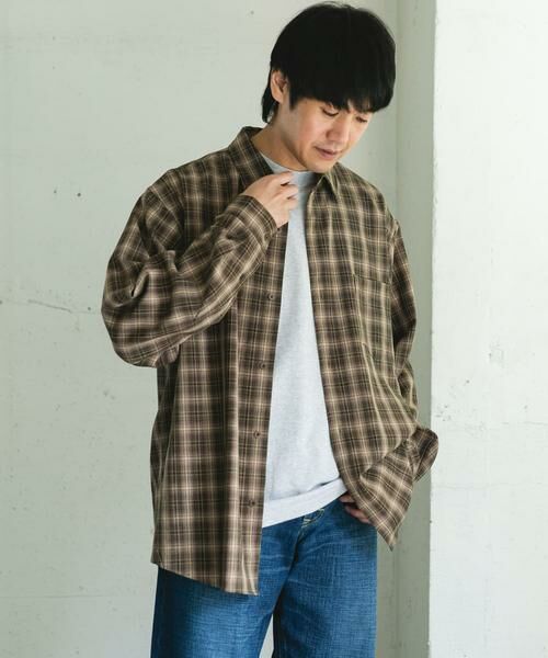 URBAN RESEARCH DOORS / アーバンリサーチ ドアーズ シャツ・ブラウス | オンブレチェックレギュラーカラーシャツ | 詳細9