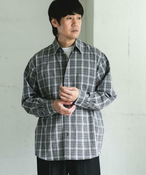 URBAN RESEARCH DOORS / アーバンリサーチ ドアーズ シャツ・ブラウス | オンブレチェックレギュラーカラーシャツ | 詳細30