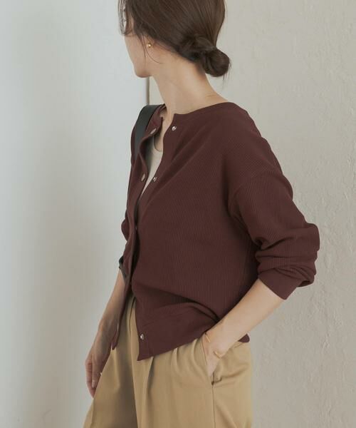 URBAN RESEARCH DOORS / アーバンリサーチ ドアーズ カーディガン・ボレロ | タックフライスカーディガン | 詳細2