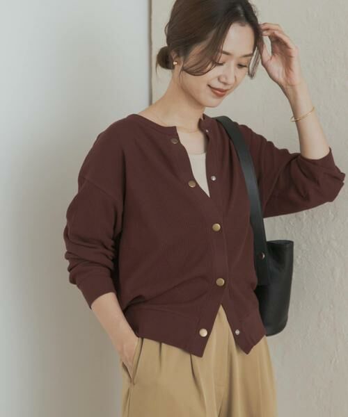 URBAN RESEARCH DOORS / アーバンリサーチ ドアーズ カーディガン・ボレロ | タックフライスカーディガン | 詳細3